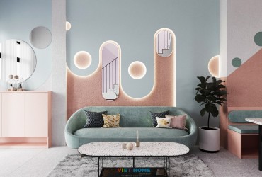 LA VIDA RESIDENCES thiết kế nội thất mang phong cách color block