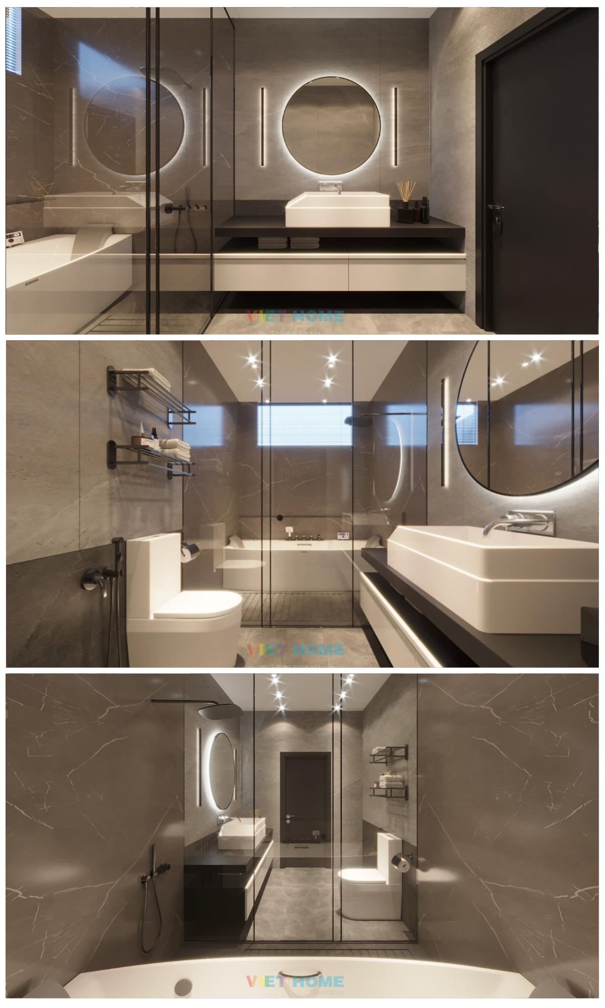 Chi tiết thiết kế nội thất nhà vệ sinh