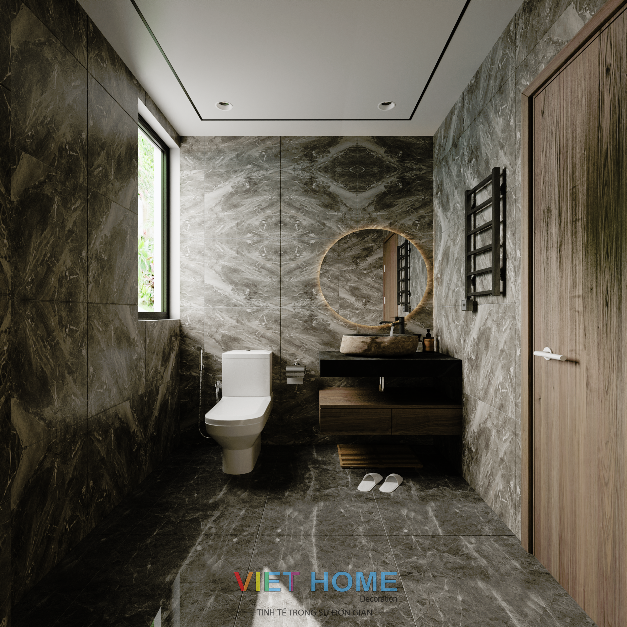 Chi tiết thiết kế nội thất nhà vệ sinh dự án Novaland Hồ Tràm