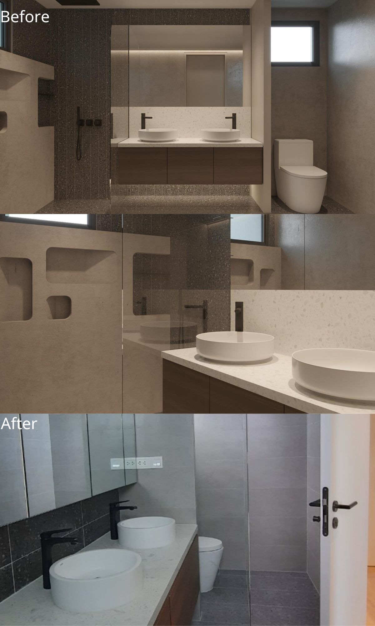 Chi tiết thiết kế nội thất nhà vệ sinh phòng ngủ master dự án Palm Heights