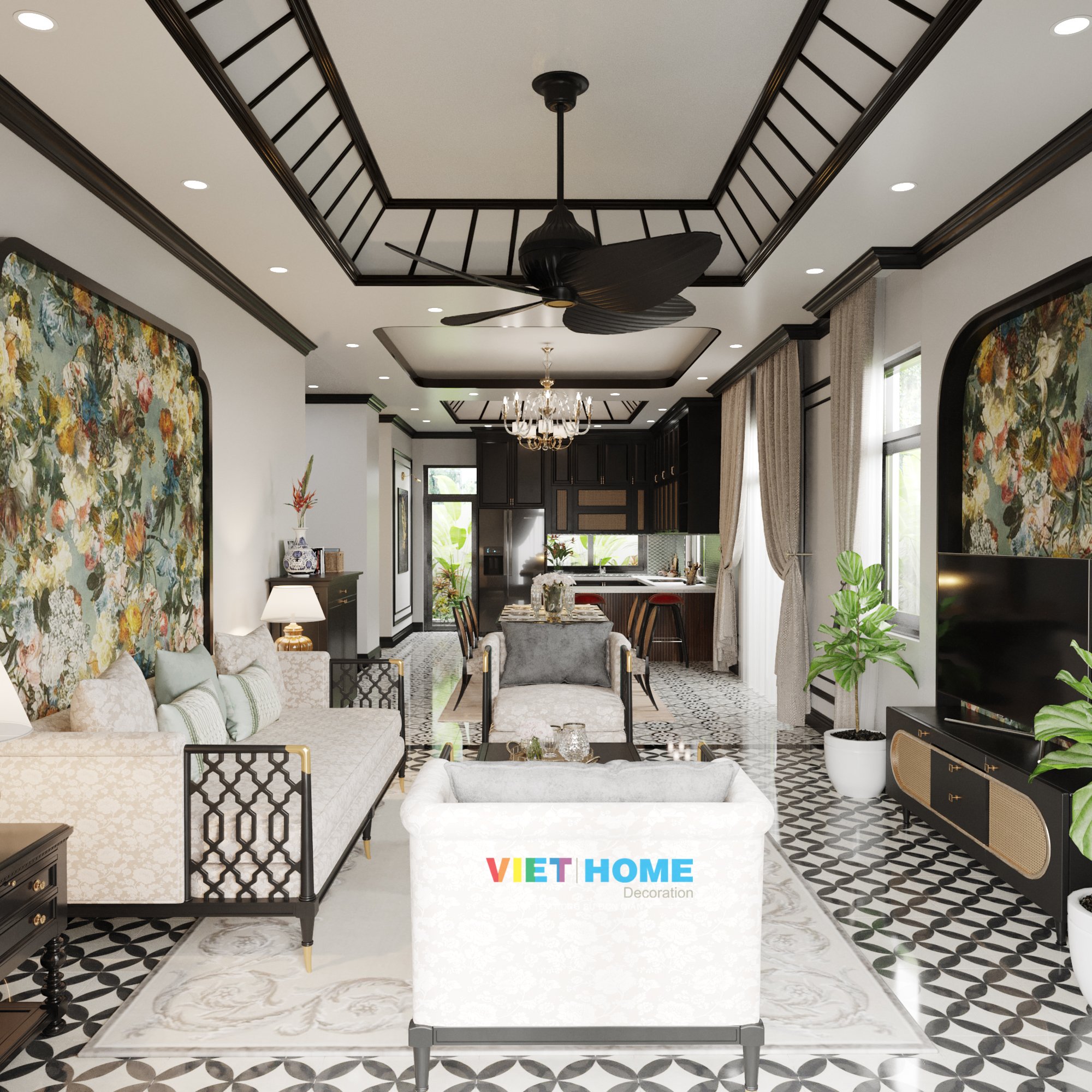 Chi tiết thiết kế nội thất phòng khách dự án La vida Residences 