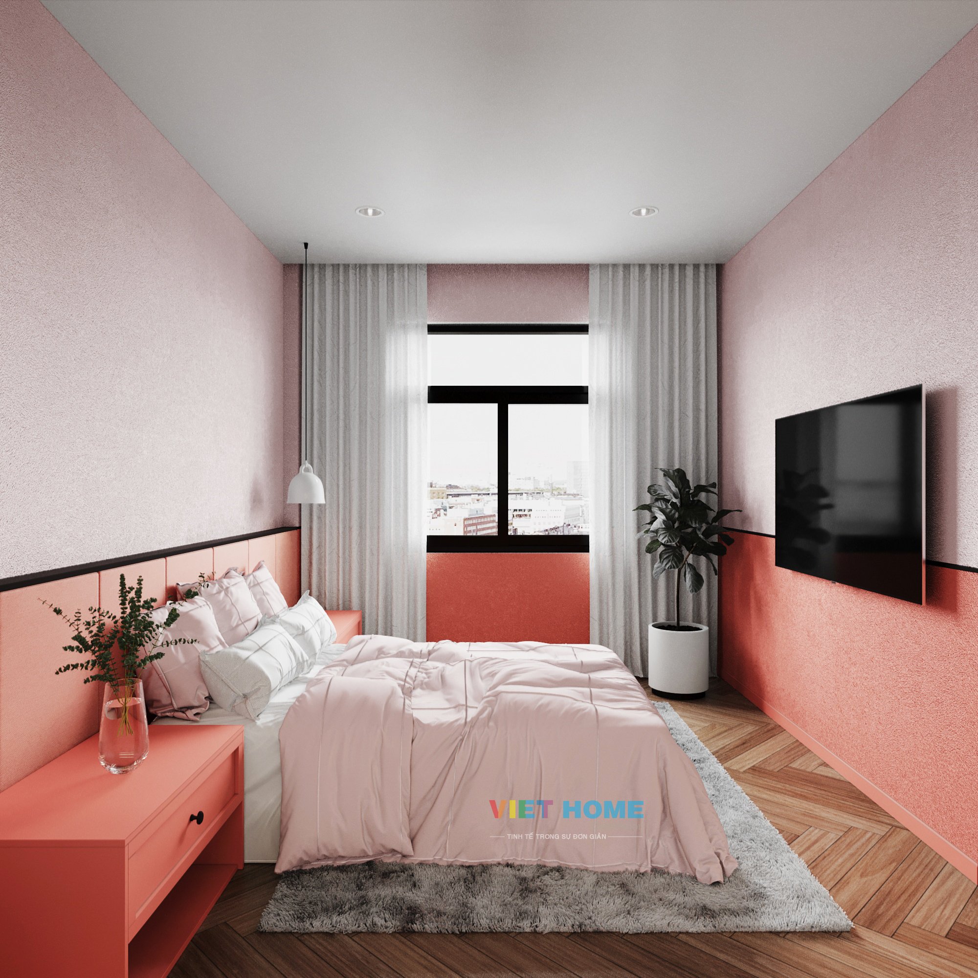 Chi tiết thiết kế nội thất phòng ngủ 3 dự án La vida Residences