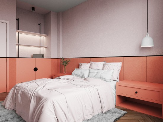 Phòng ngủ - phong cách color block