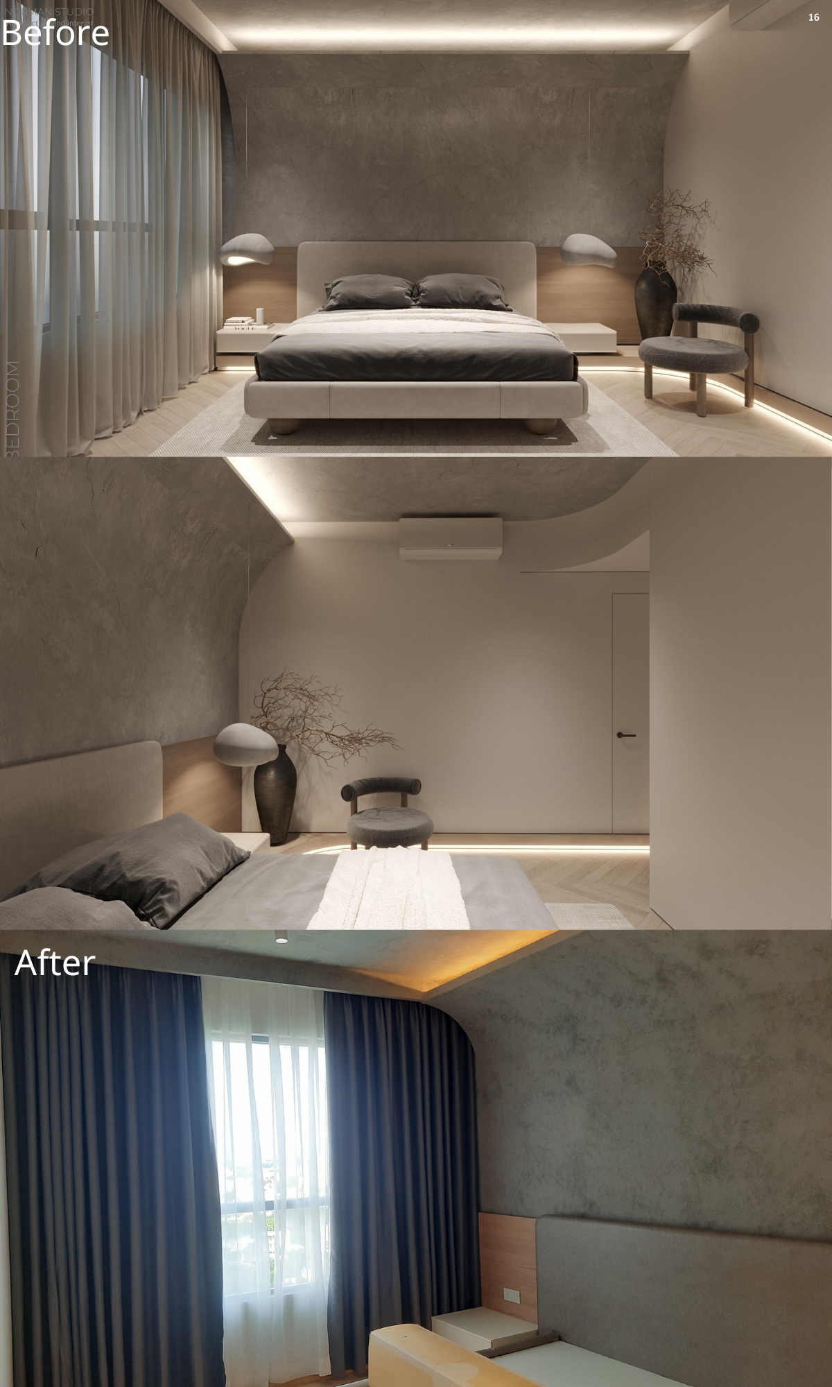 Chi tiết thiết kế nội thất phòng ngủ dự án Palm Heights