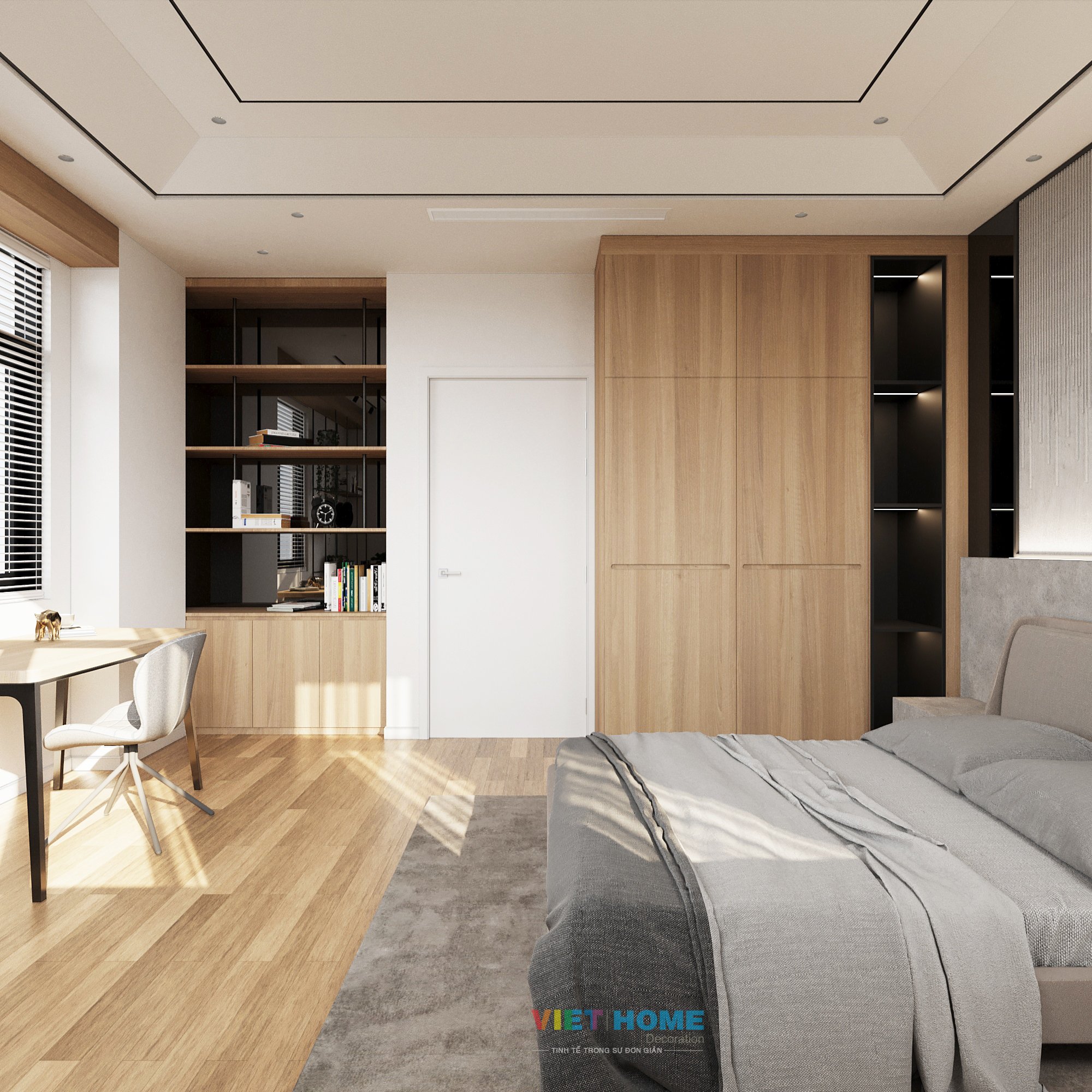 Chi tiết thiết kế nội thất phòng ngủ tầng 3 dự án La Vida Residences