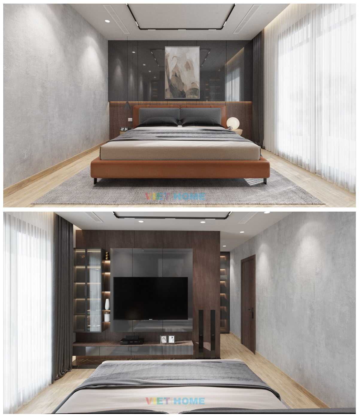 Chi tiết thiết kế nội thất phòng ngủ 3 tầng 4