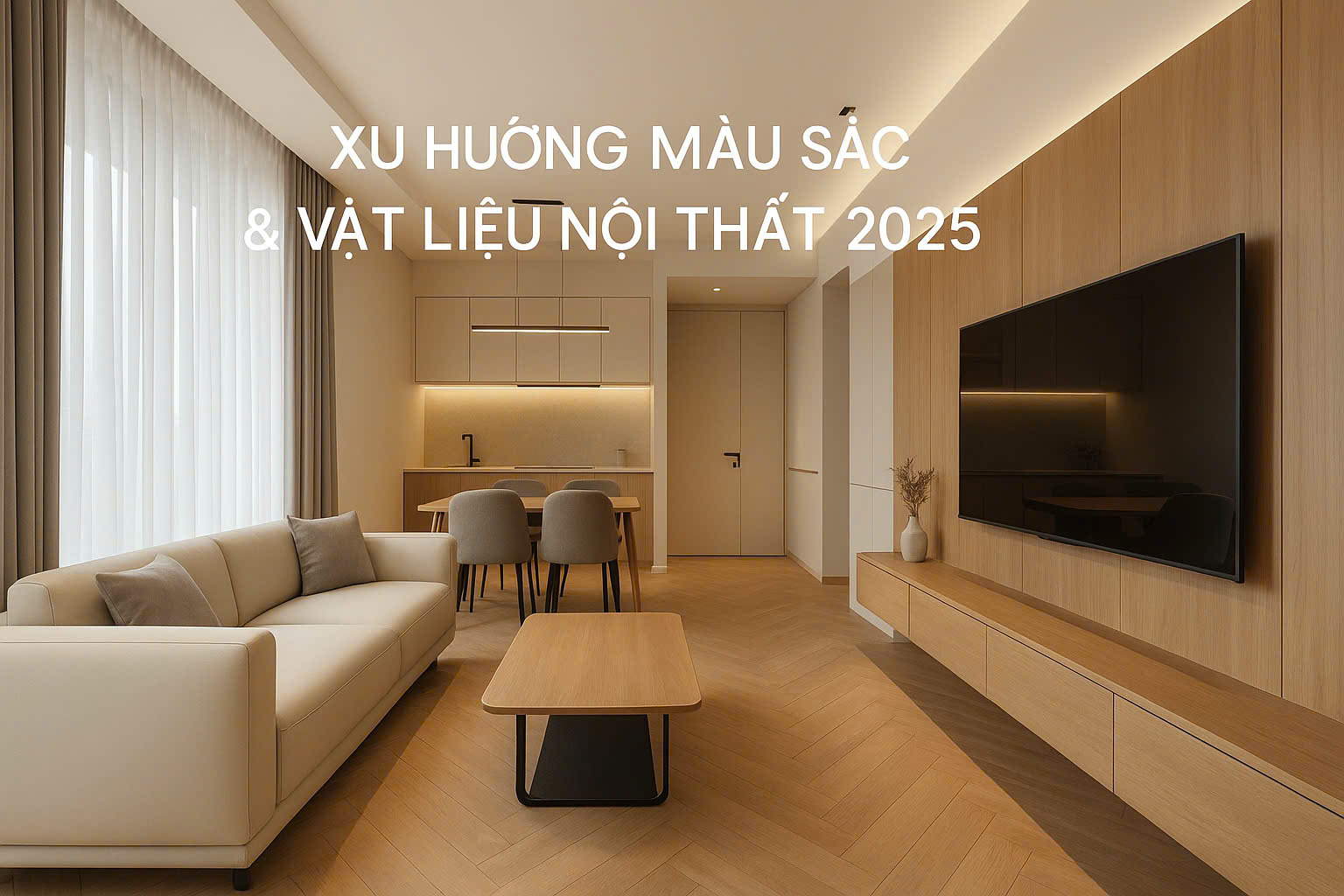 Xu hướng màu sắc và vật liệu nội thất năm 2025- Lựa chọn bạn nên biết trước khi làm nhà.