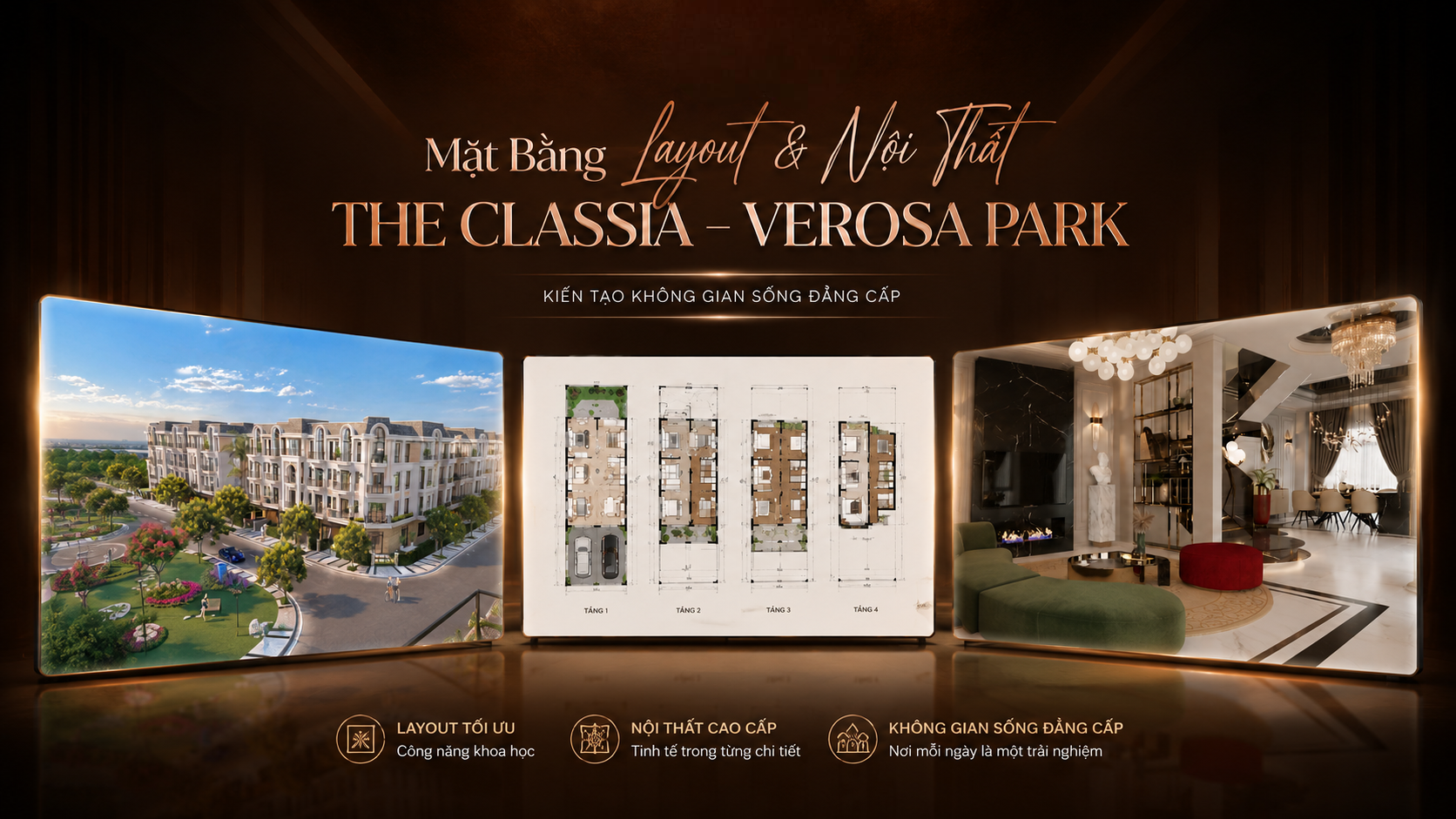 Mặt Bằng & Nội Thất Classia – Verosa Park | Nhà Phố Việt