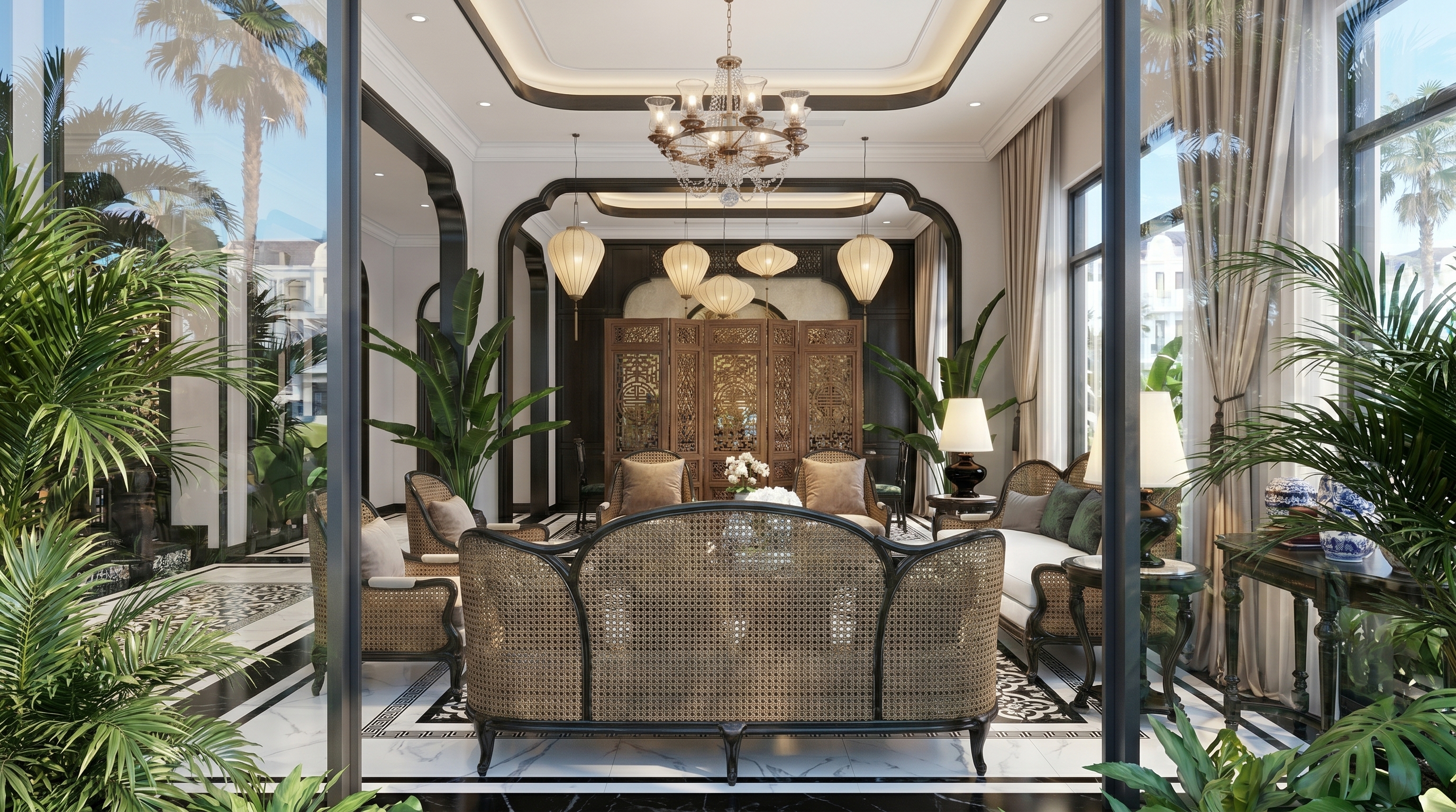 Phong-khach-nha-mau-phong-cach-Indochine-1