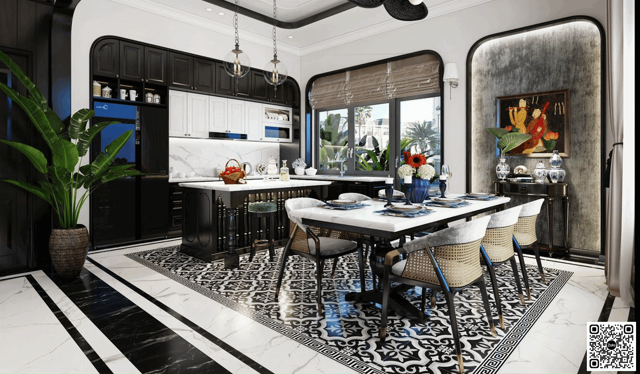 Phòng bếp tại nhà mẫu The Classia Khang Điền