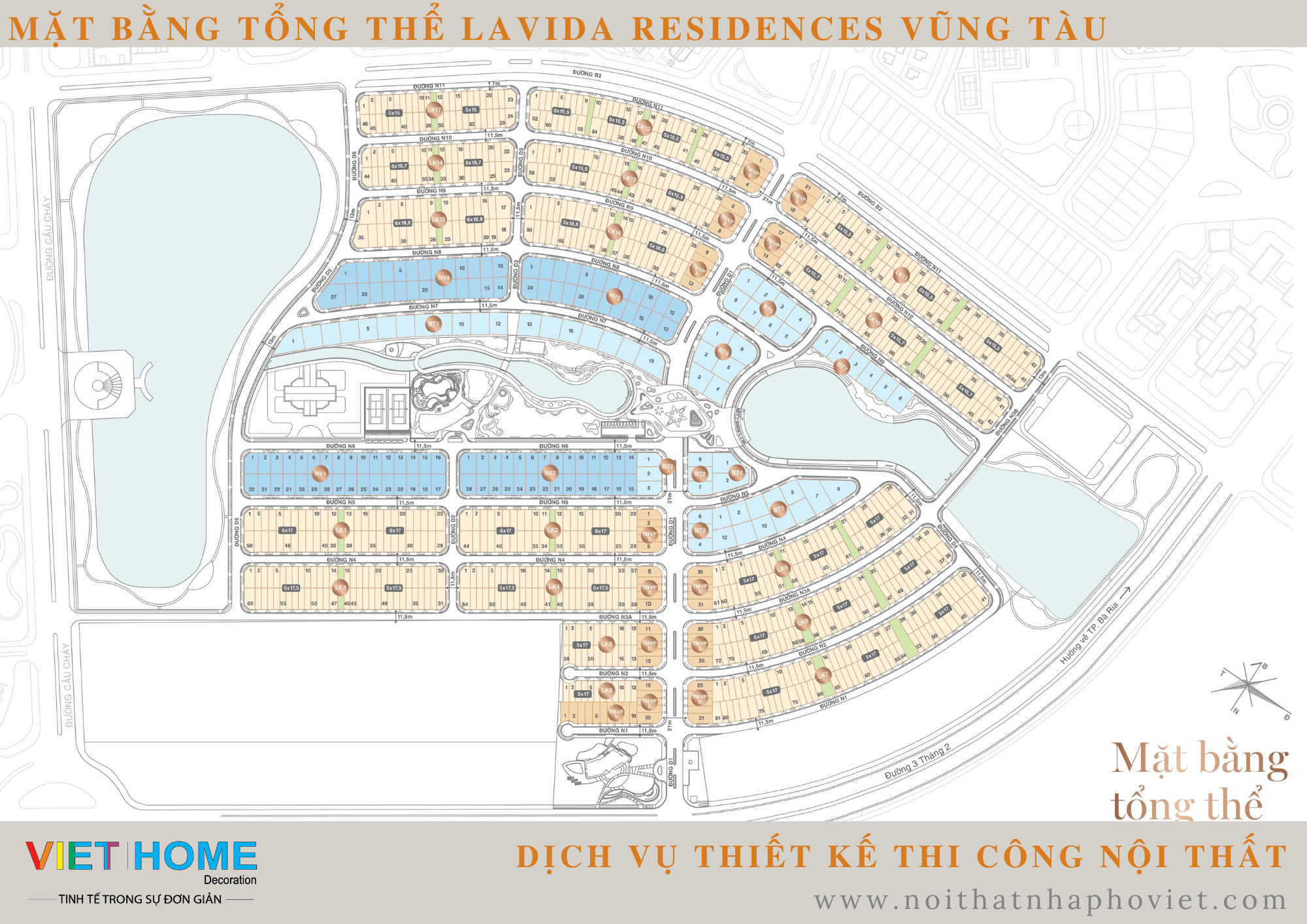 Hình ảnh mặt bằng tổng thể dự án Lavida Residences Vũng Tàu