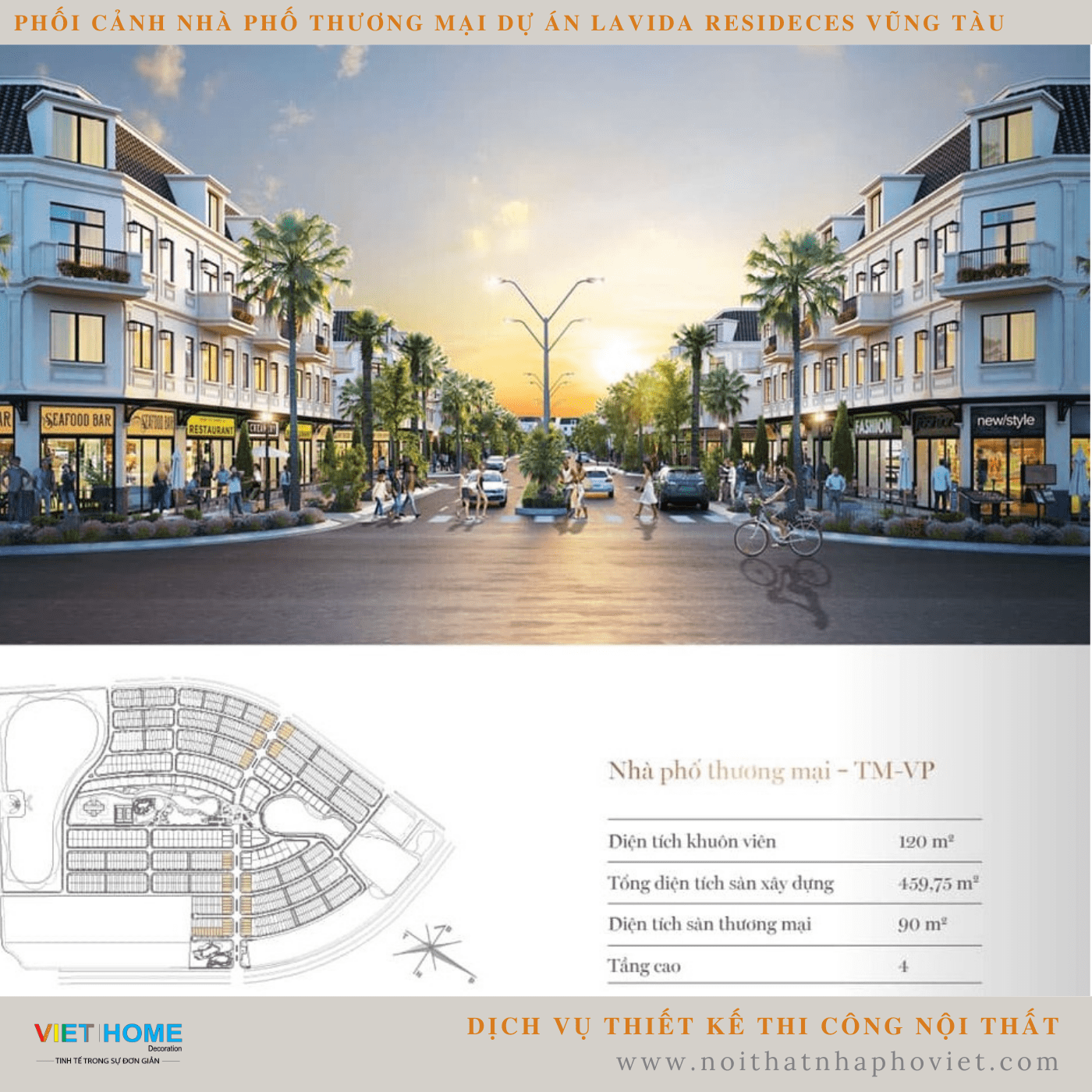 Hình ảnh phối cảnh nhà phố thương mại dự án Lavida Residences Vũng Tàu