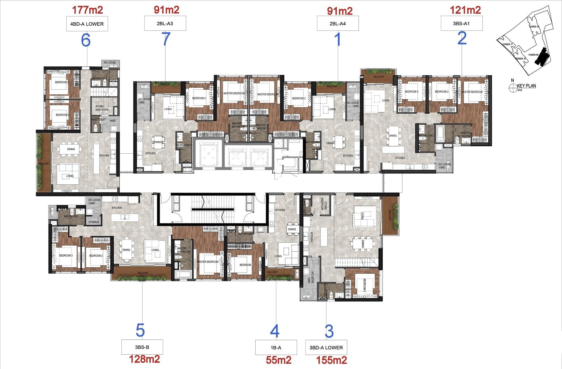 mat-bang-tang-dien-hinh-thap-T9-layout-can-ho-the-infiniti-riviera-point