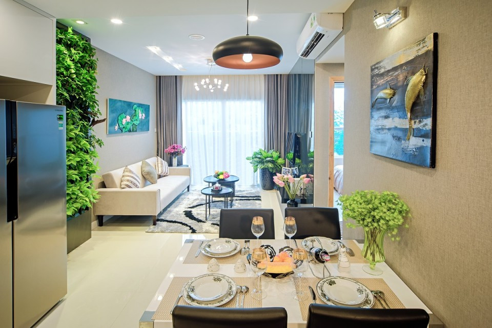 Thiết kế nội thất nhà mẫu căn hộ cao ốc 152 Điện Biên Phủ Bình Thạnh view 2