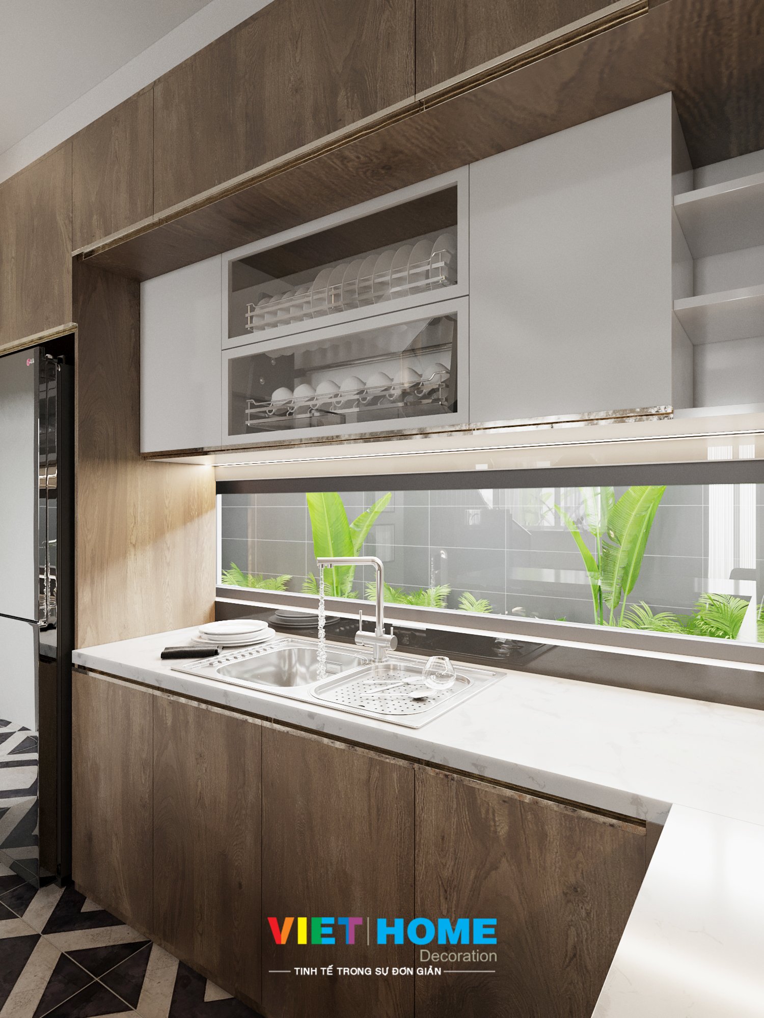 Thiết kế Nội thất phòng bếp nhà phố Lavida vũng tàu 
