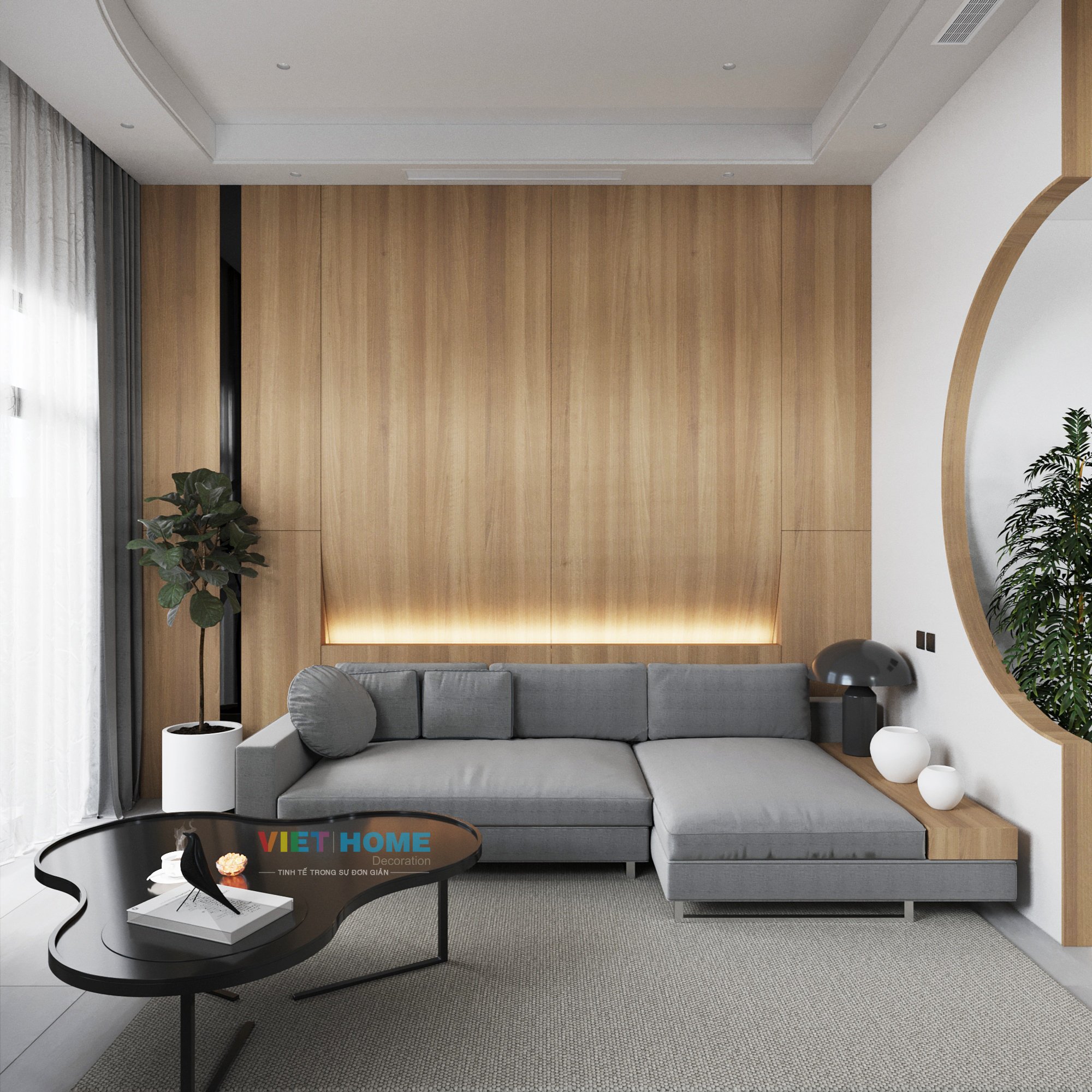 Thiết kế nội thất phòng khách tầng 1 dự án La vida Residences