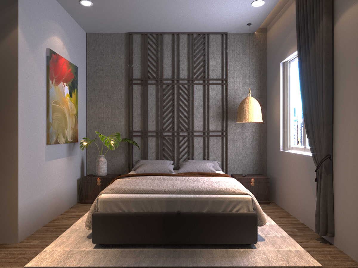 Thiết kế nội thất phòng ngủ nhỏ nhà liền kề Palm Residence view 2
