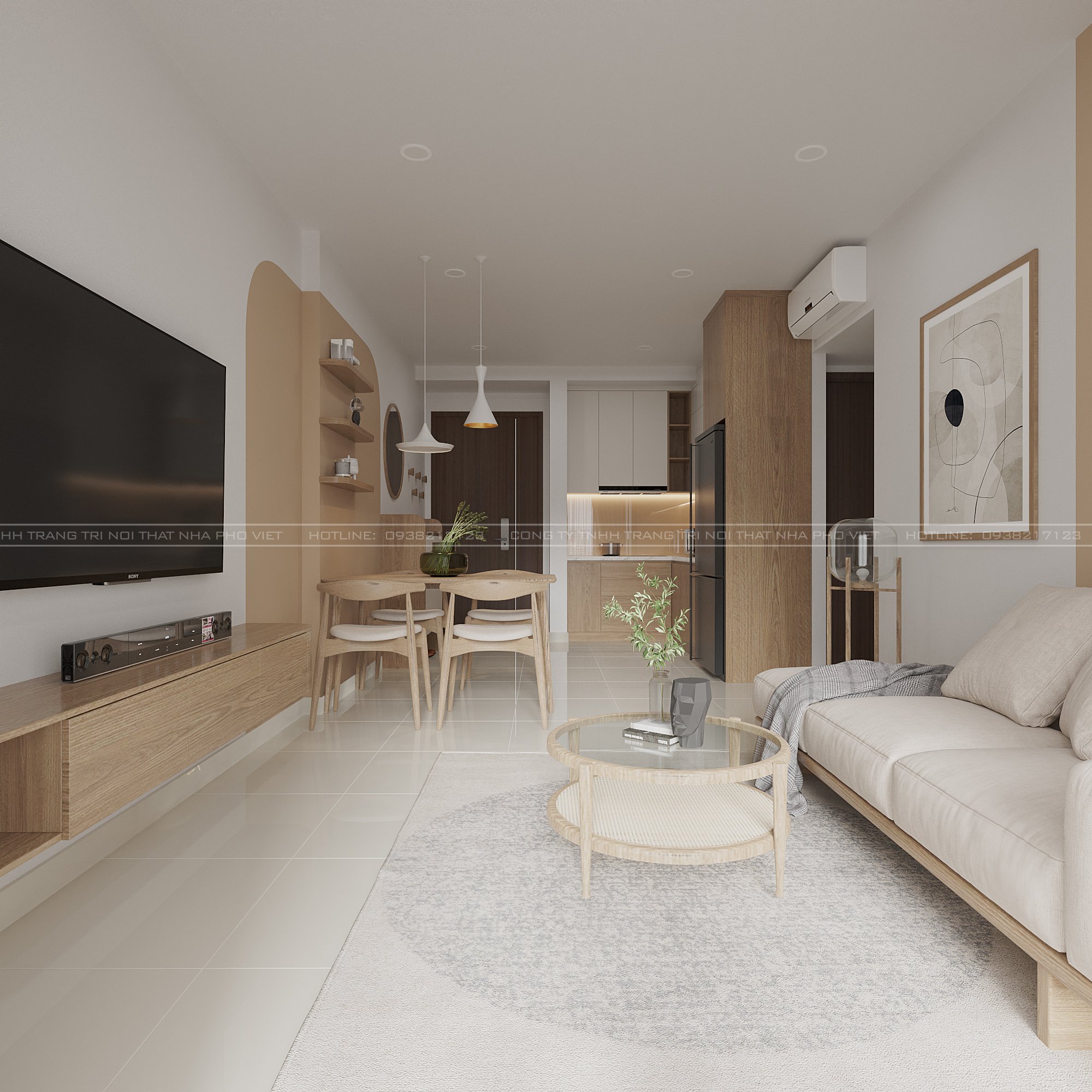 Không gian căn hộ Victoria Village tối giản sang trọng