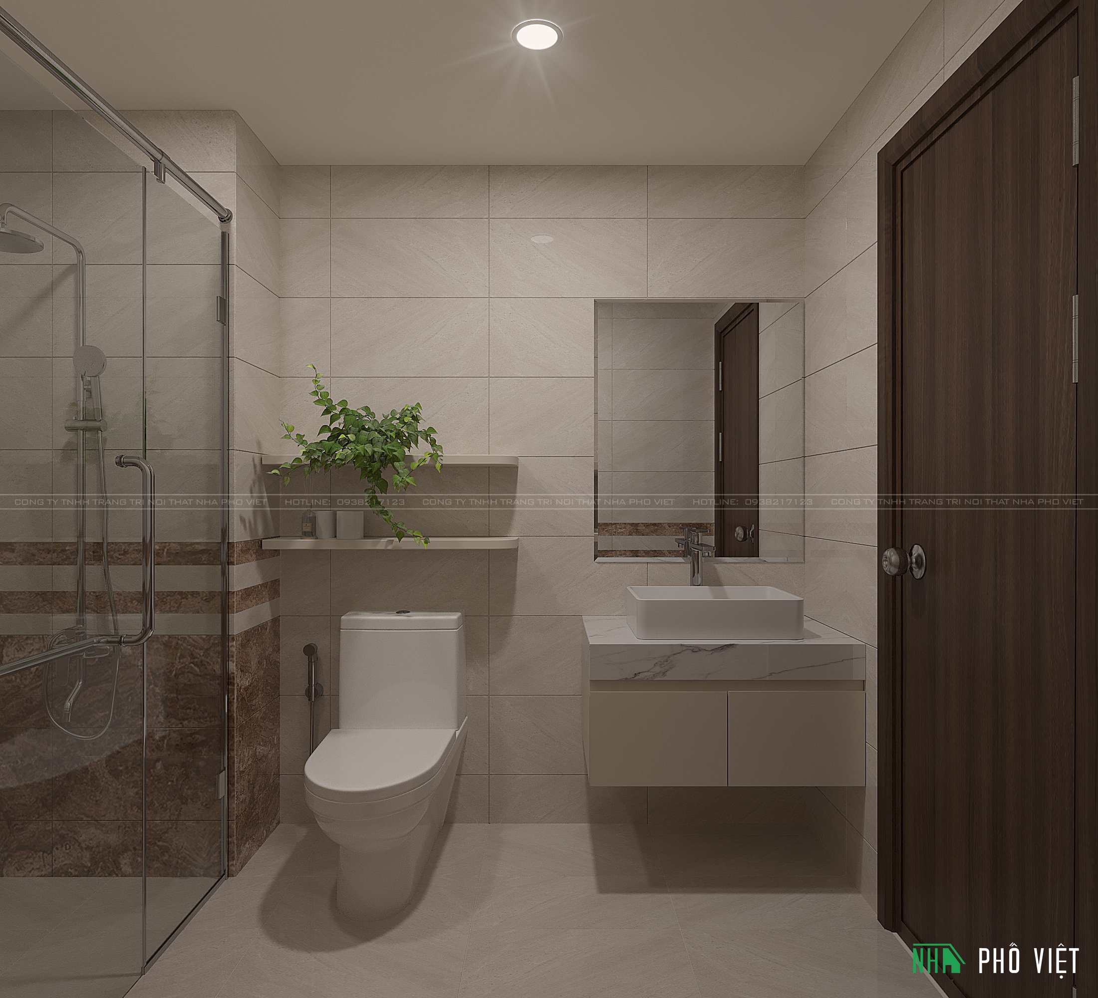 phòng tắm & vệ sinh căn hộ victoria village
