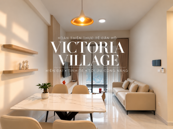 Thi công nội thất căn hộ 2PN Victoria Village- Hình ảnh hoàn thiện thực tế