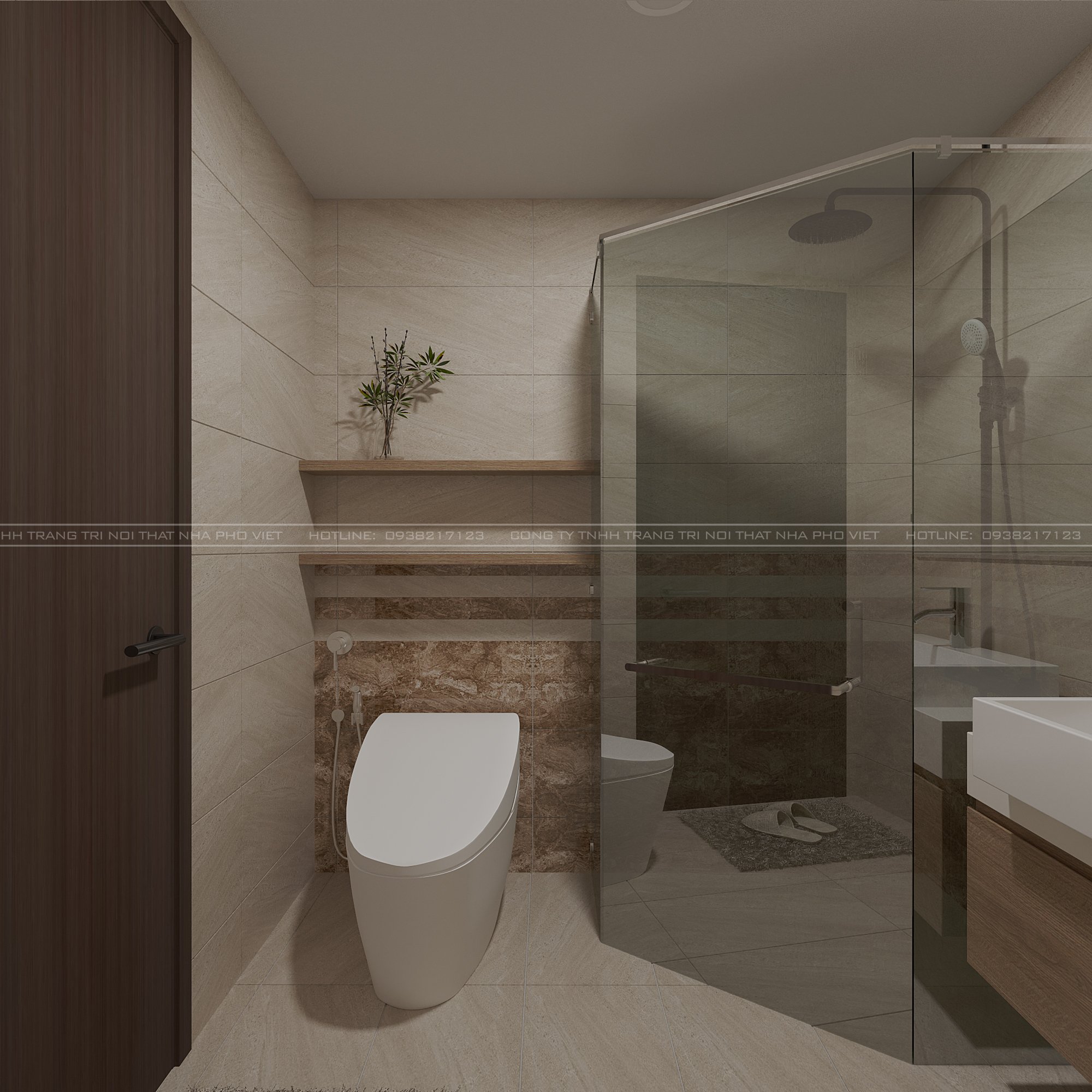 nhà tắm và vệ sinh căn hộ victoria village 1