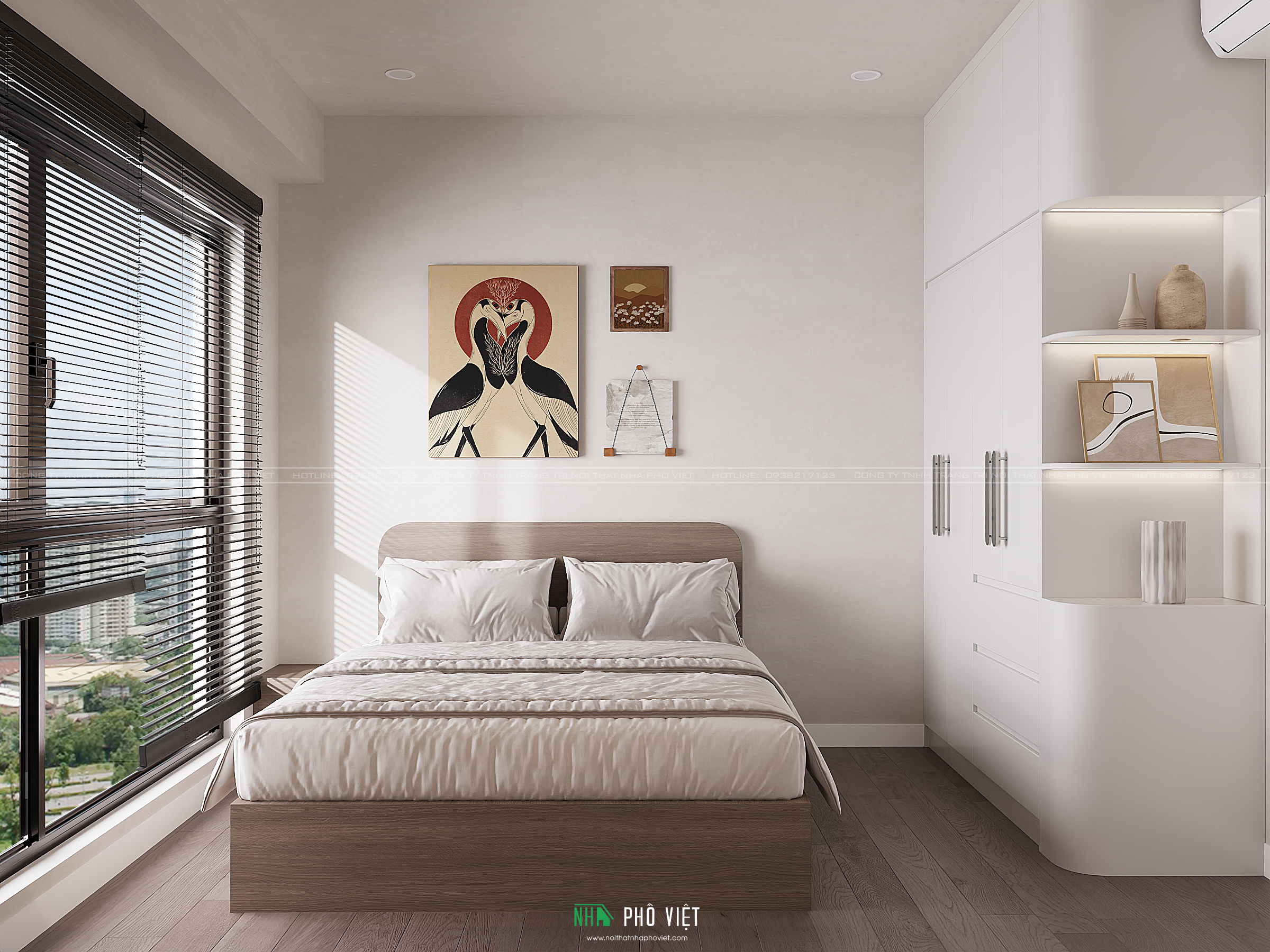 Thiết kế phòng ngủ phụ căn hộ Victoria Village hiện đại 1