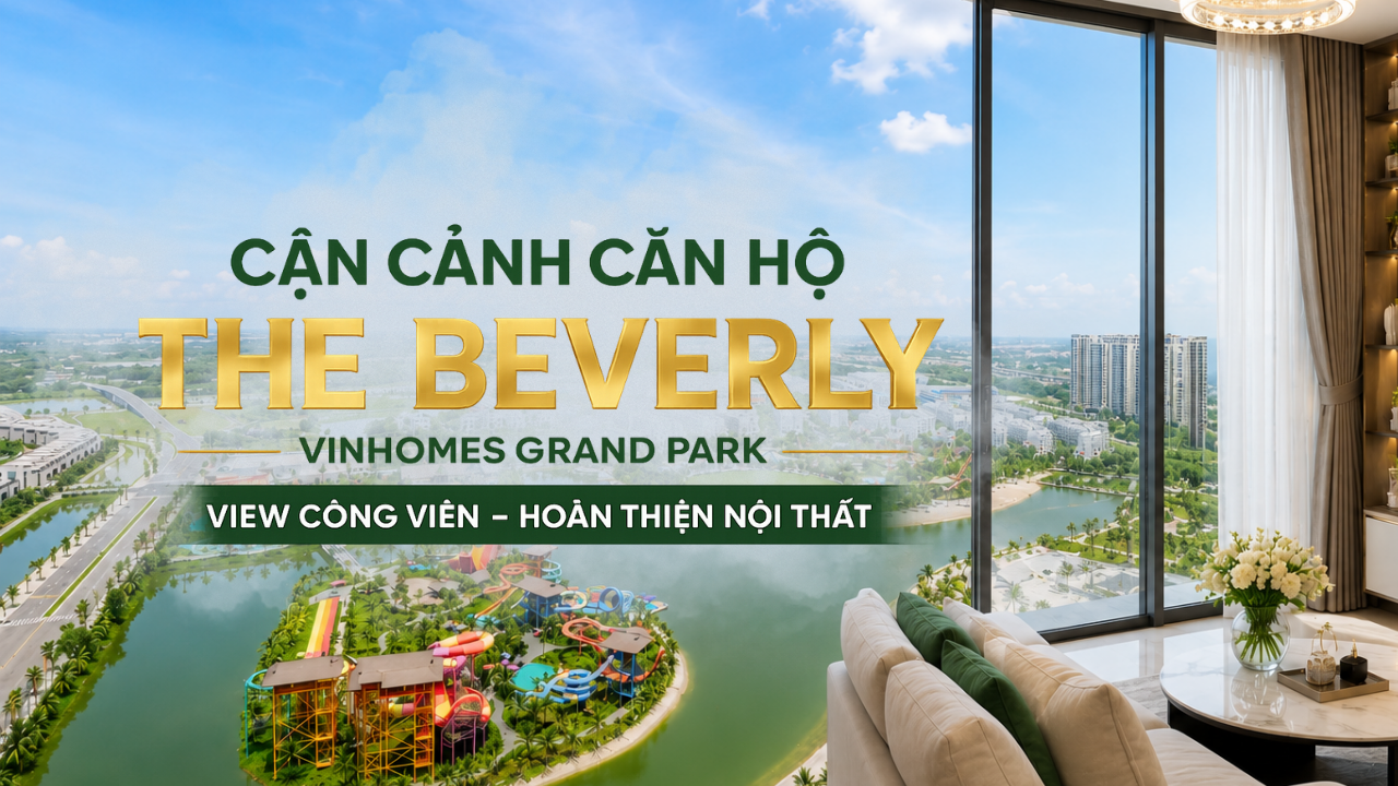 Cận cảnh căn hộ The Beverly Vinhomes Grand Park view công viên hoàn thiện nội thất